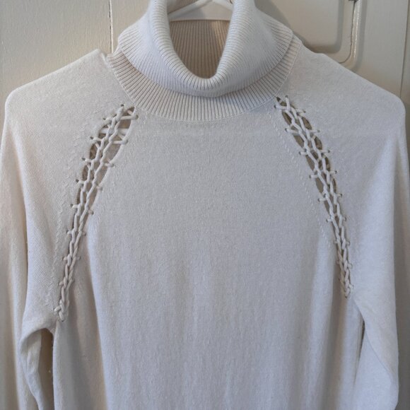 Malorri Stitch Insert Long Sleeve Midi Sweater Dress - Picture 4 of 11